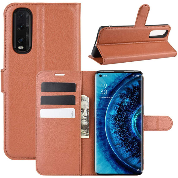 

Чехол-книжка Litchie Wallet для Oppo Find X2 Brown