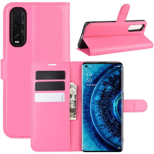 

Чехол-книжка Litchie Wallet для Oppo Find X2 Rose
