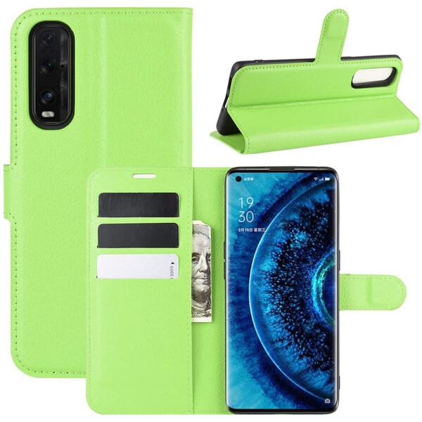

Чехол-книжка Litchie Wallet для Oppo Find X2 Green