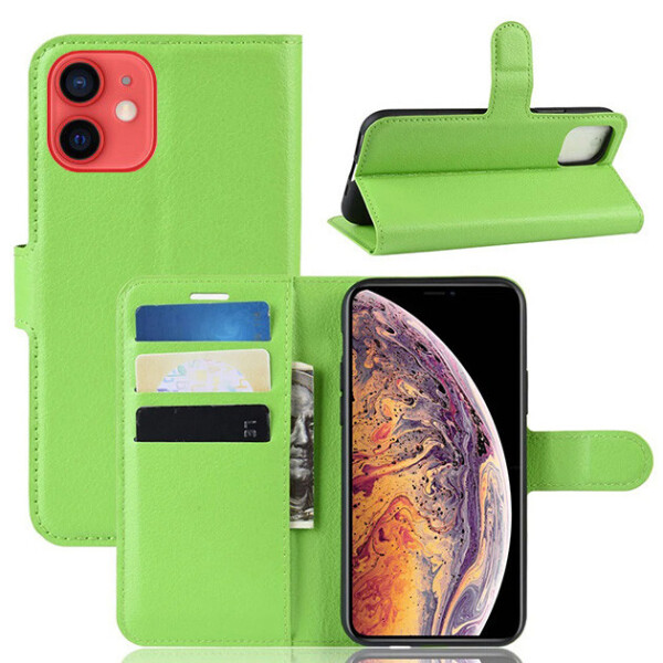 

Чехол-книжка Litchie Wallet для Apple iPhone 12 Green