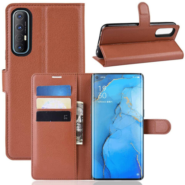 

Чехол-книжка Litchie Wallet для Oppo Reno 3 Pro Brown