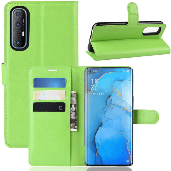 

Чехол-книжка Litchie Wallet для Oppo Reno 3 Pro Green