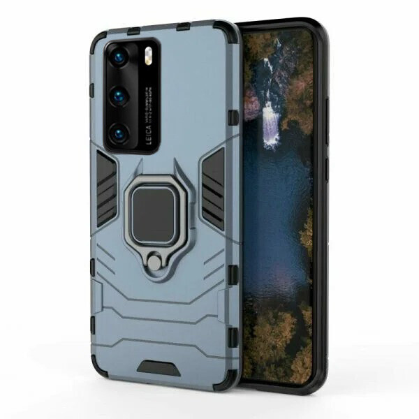 

Чехол Ring Armor для Huawei P40 Blue