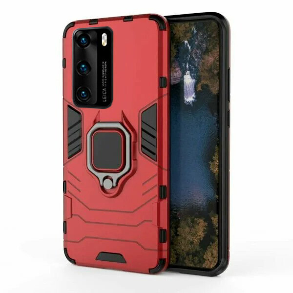 

Чехол Ring Armor для Huawei P40 Red