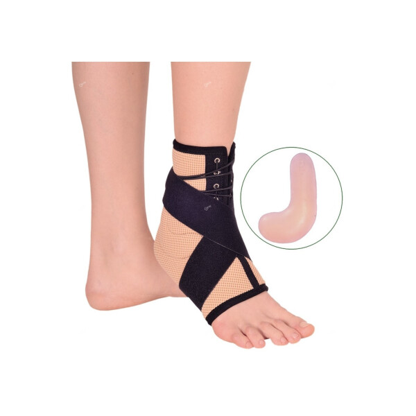 

Голеностоп с силиконовыми вкладышами, верхним шнуровкой и фиксирующим ремнем 164 Variteks р.M