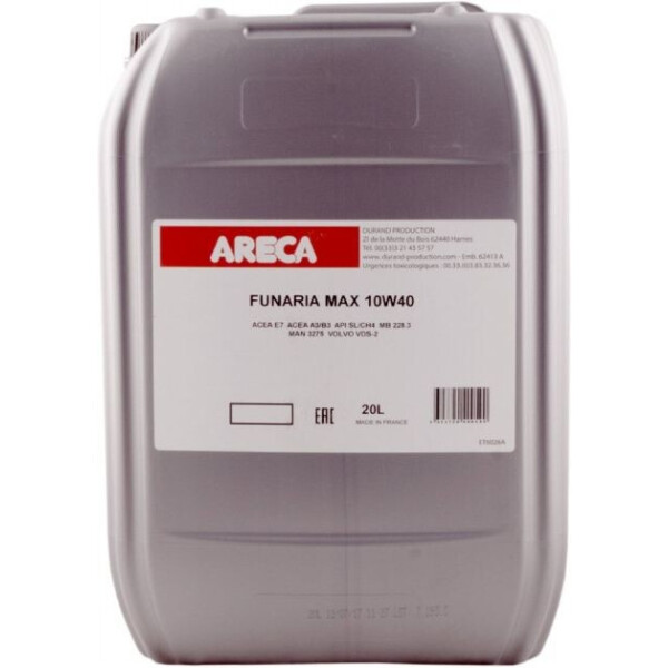 

Моторное масло ARECA FUNARIA MAX 10W-40 20л