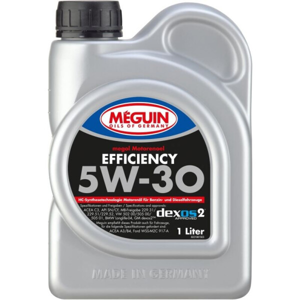 

Моторное масло Meguin EFFICIENCY5W-30 1л