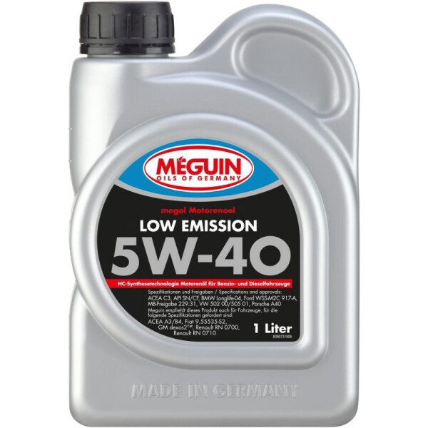 

Моторное масло Meguin LOW EMISSION5W-40 1л