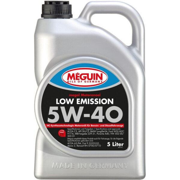 

Моторное масло Meguin LOW EMISSION5W-40 5л