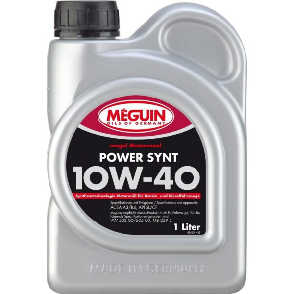 

Моторное масло Meguin POWER SYNT10W-40 1л