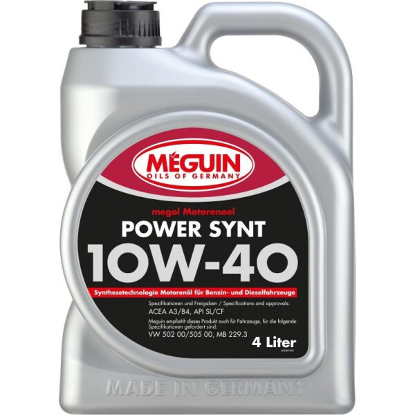 

Моторное масло Meguin POWER SYNT10W-40 4л