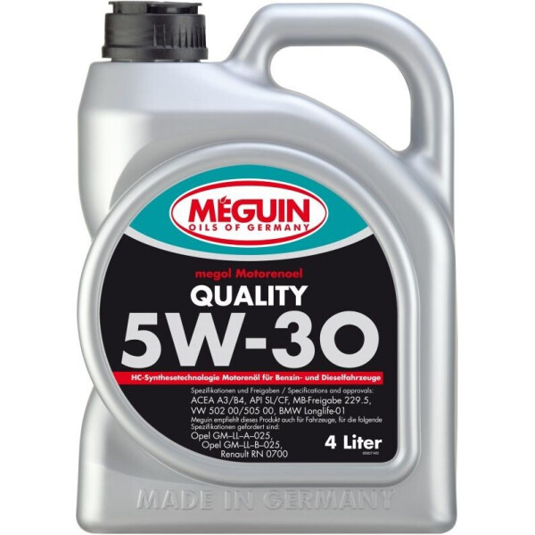

Моторное масло Meguin QUALITY5W-30 4л