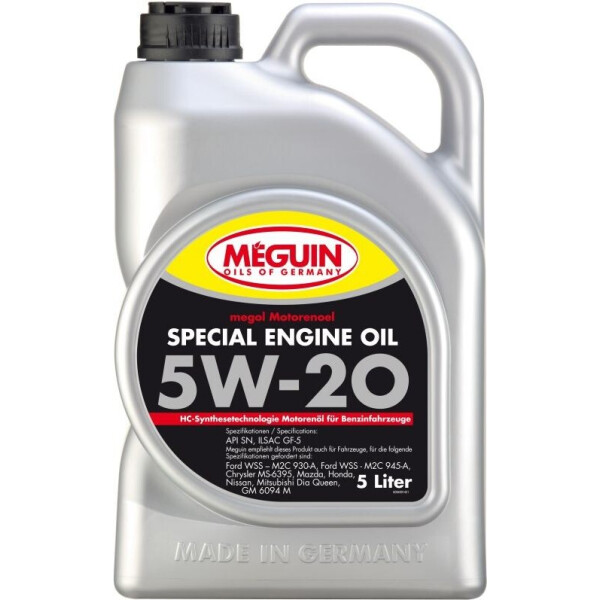 

Моторное масло Meguin SPECIAL ENGINE OIL5W-20 5л
