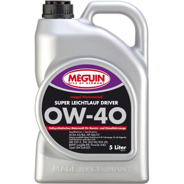 

Моторное масло Meguin SUPER LEICHTLAUF DRIVER0W-40 5л