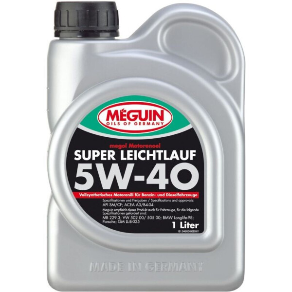 

Моторное масло Meguin SUPER LEICHTLAUF5W-40 1л