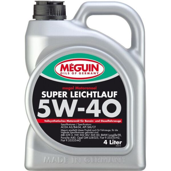 

Моторное масло Meguin SUPER LEICHTLAUF5W-40 4л