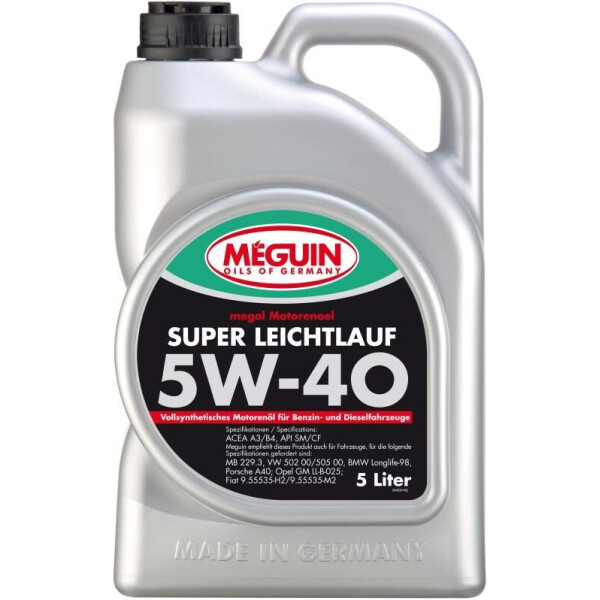 

Моторное масло Meguin SUPER LEICHTLAUF5W-40 5л