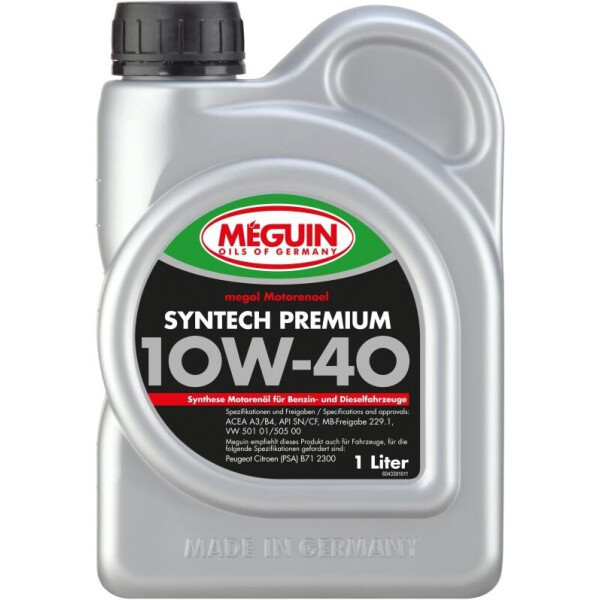 

Моторное масло Meguin SYNTECH PREMIUM10W-40 1л