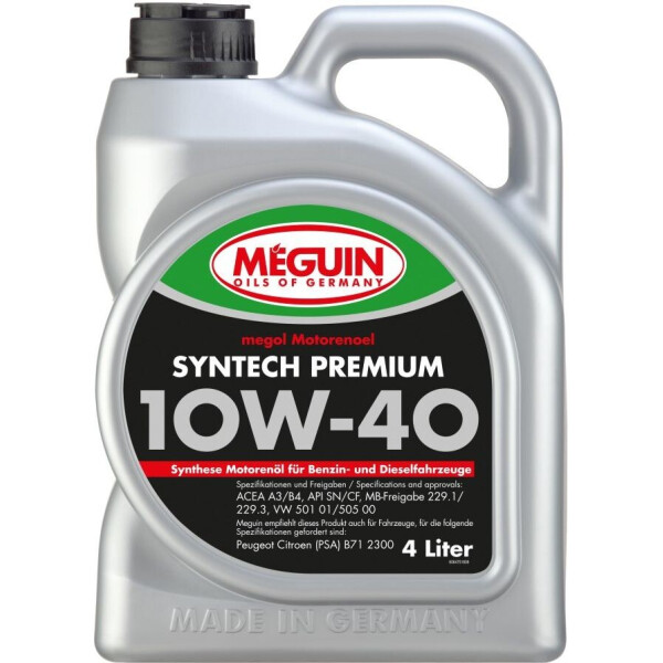 

Моторное масло Meguin SYNTECH PREMIUM10W-40 4л