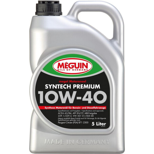 

Моторное масло Meguin SYNTECH PREMIUM10W-40 5л
