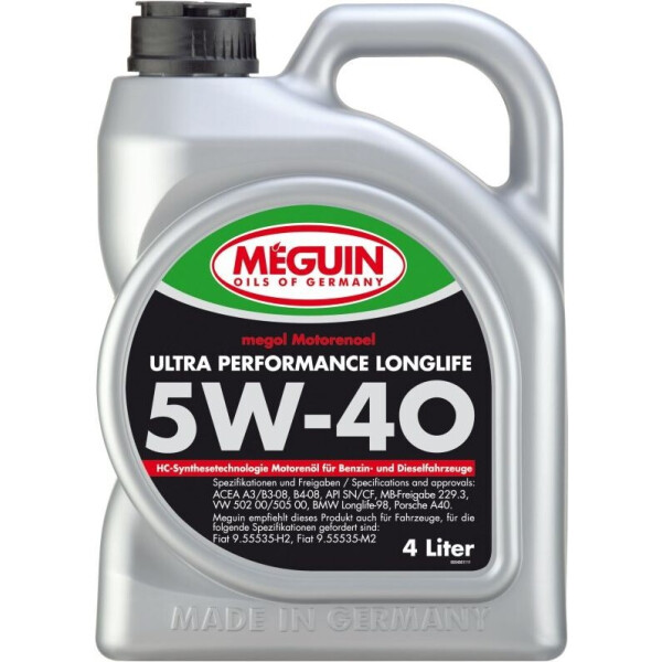 

Моторное масло Meguin ULTRA PERFORMANCE LONGLIFE5W-40 4л