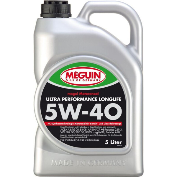 

Моторное масло Meguin ULTRA PERFORMANCE LONGLIFE5W-40 5л