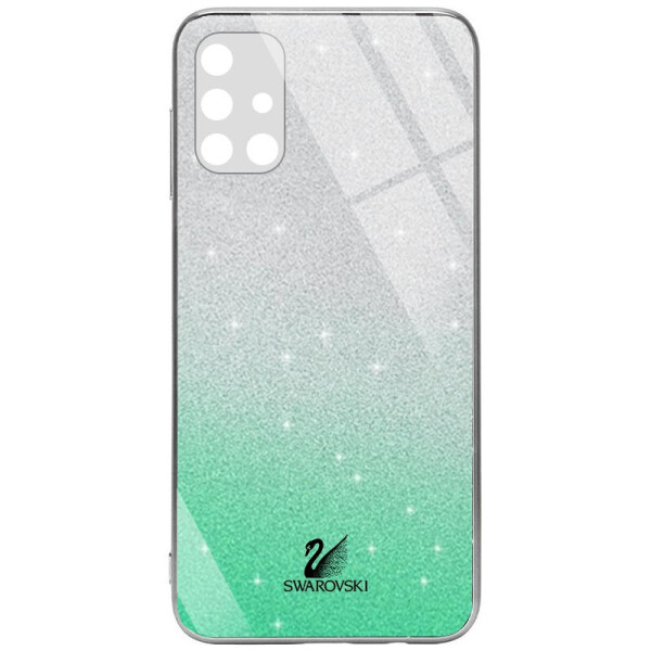 

TPU+Glass чехол Swarovski Full Camera для Samsung Galaxy M31s (Бирюзовый) (1082569)