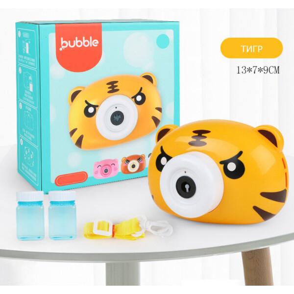 

Детский генератор мыльных пузырей Buble toy Тигр 1979-2 машинка создания мыльных пузырей на батарейках