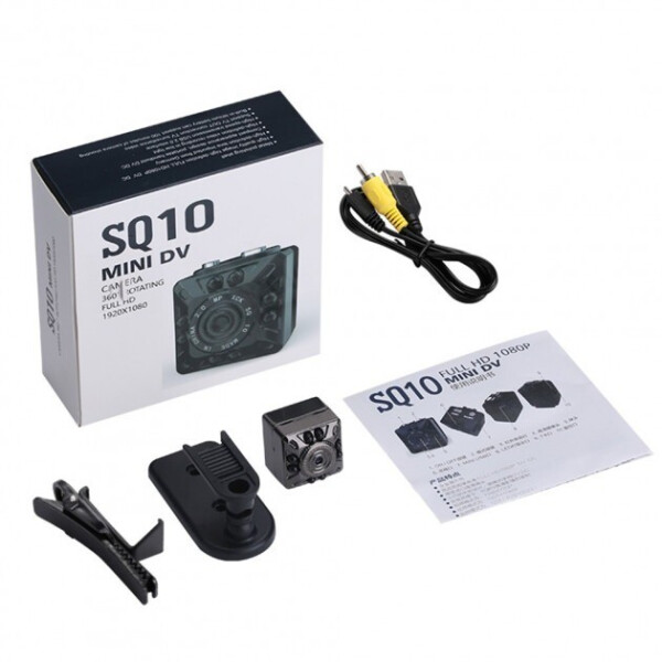 

Мини камера видеорегистратор OMG SQ10 HD черная c датчиком движения и ночной подсветкой