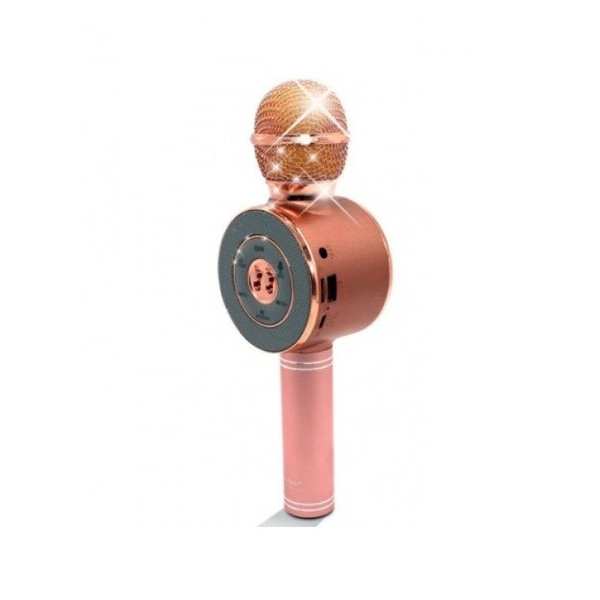 

Микрофон-колонка bluetooth WS-668 Розовый