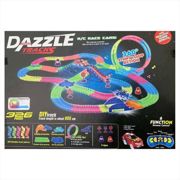 

Гоночная трасса DAZZLE TRACKS (326 деталей) 655 см
