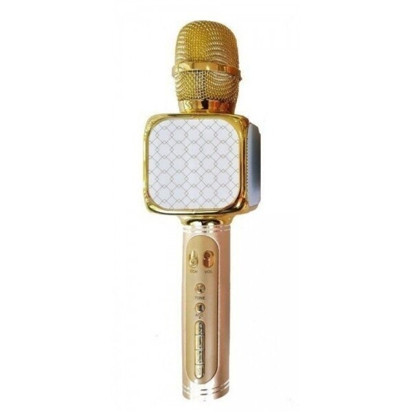

Беспроводной микрофон для караоке + колонка 2в1 - Bluetooth Magic Karaoke YS-69-G с динамиками 2 х 3Вт, трехуровневым подавлением шума, функцией фонограммы, смена голоса и эхо (Gold)