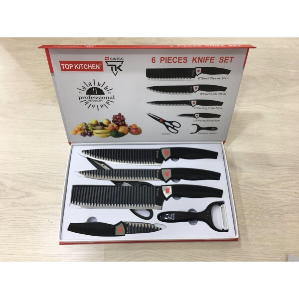 

Набор кухонных ножей Top Kitchen 6 предметов Black (TK0002)