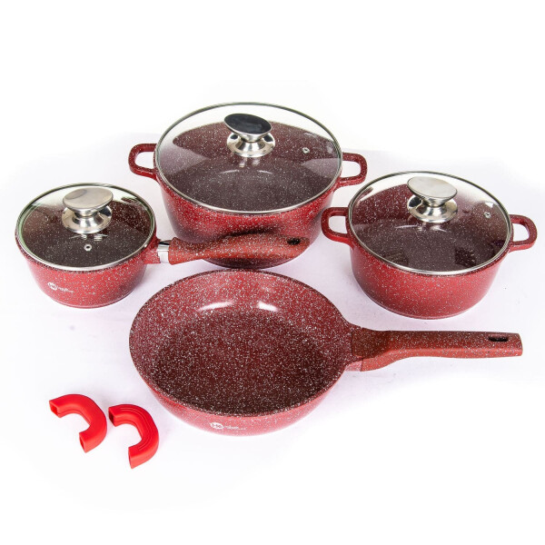 

Набор посуды Higer+Kitchen (9 предметов) НК-307 цвет бордо
