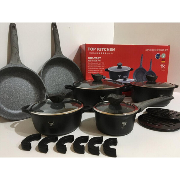 

Набор посуды 18 предметов Top Kitchen TK00022 мраморное покрытие
