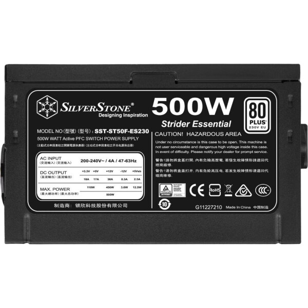 

Блок питания Silver Stone 500W STRIDER (SST-ST50F-ES230)