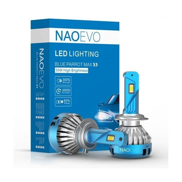 

Светодиодная автолампа NaoEvo MAX X5 H7 50W Philips HighGrade Chip