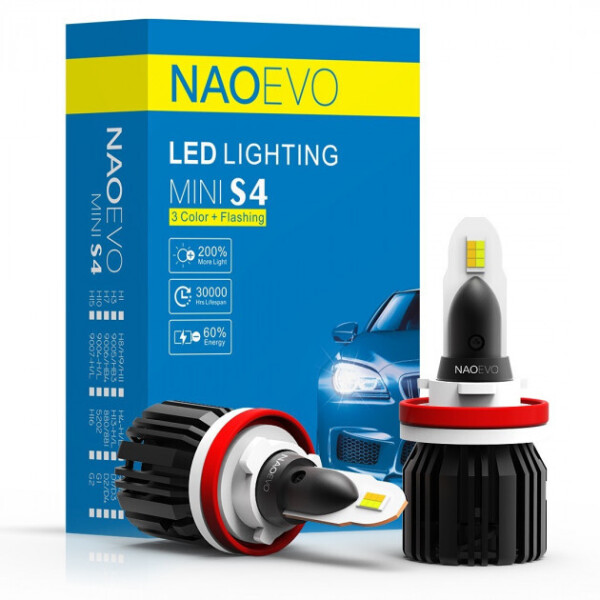 

Светодиодная автолампа NaoEvo S4 H8 30W Philips HighGrade Chip