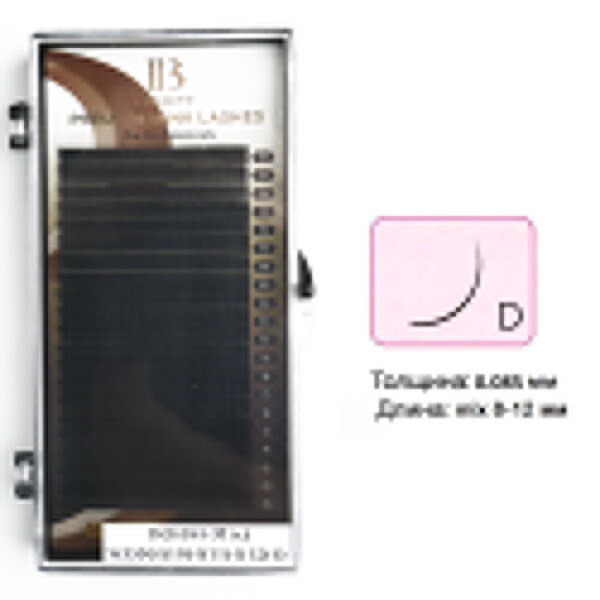 

Ресницы I-Beauty mix на ленте D 0.085 8-4, 9-4, 10-4, 11-4, 12-4, (0092336)