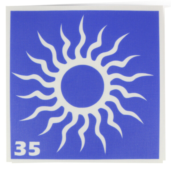 

Трафарет для тату №35 YRE солнце (0053362)