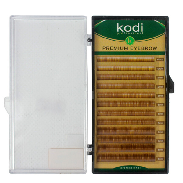 

Брови Kodi прямой завиток - коричневый, 0,10 12 рядов: 4-6, 5-6 (20027803) (0075738)