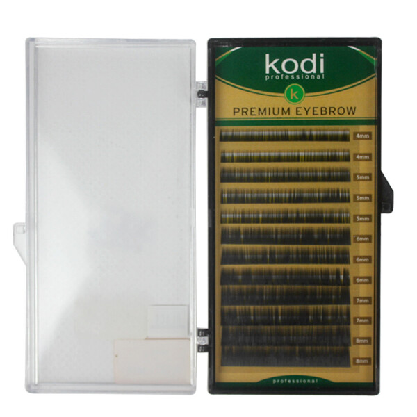 

Брови Kodi прямой завиток - черный, 0,12 12 рядов: 4-6, 5-6 (20027902) (0056206)