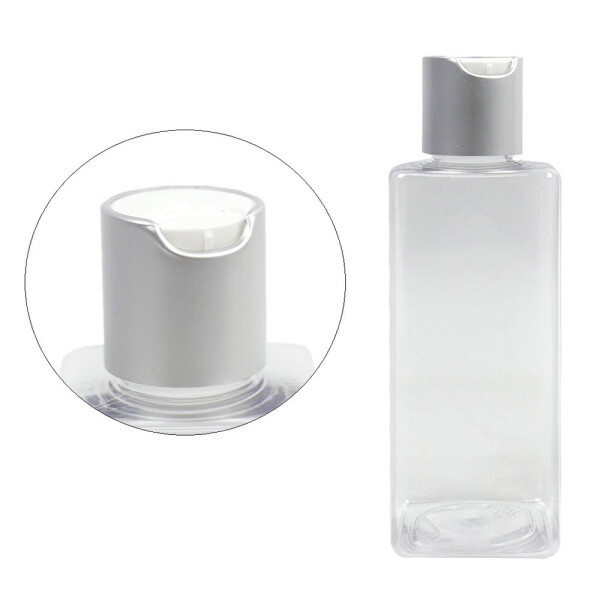 

Флакон пластиковый Боди прозрачный, диск-топ, серебро колпачек, 200 мл (0090016)