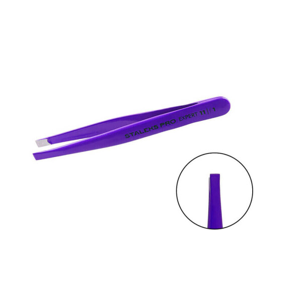 

Пинцет для бровей Staleks Pro Expert 11 Type 1 (широкие прямые кромки) (фиолетовый) (0081243)