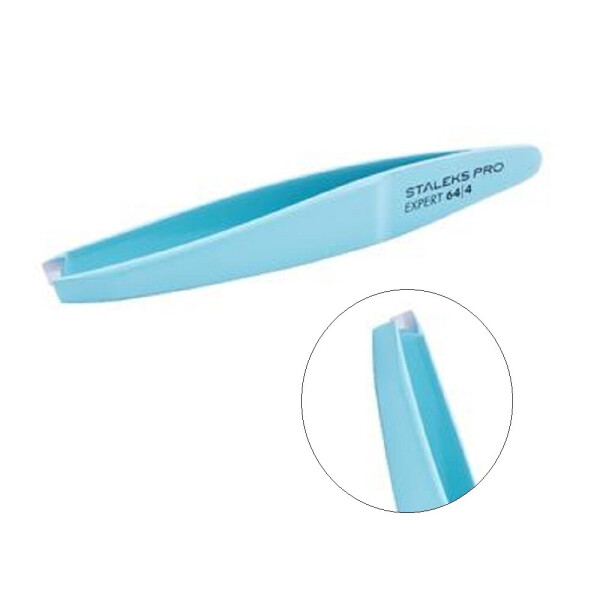 

Пинцет для бровей Staleks Pro Expert 64 Type 4 (узкие скошенные кромки, голубой) (0081254)