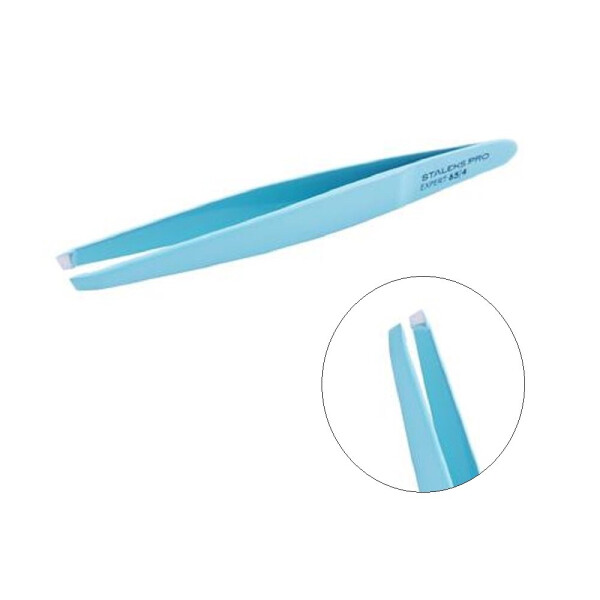 

Пинцет для бровей Staleks Pro Expert 65 Type 4 (узкие скошенные кромки, голубой) (0081252)