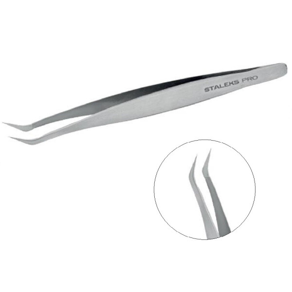 

Пинцет профессиональный для ресниц Staleks Pro Expert 40 Type 13 (изогнут под углом 40') (0081280)