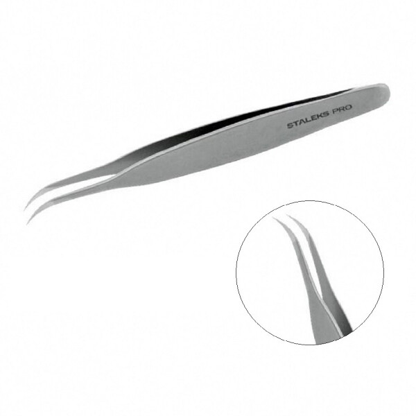 

Пинцет профессиональный для ресниц Staleks Pro Expert 40 Type 7 (полумесяц) (0081275)