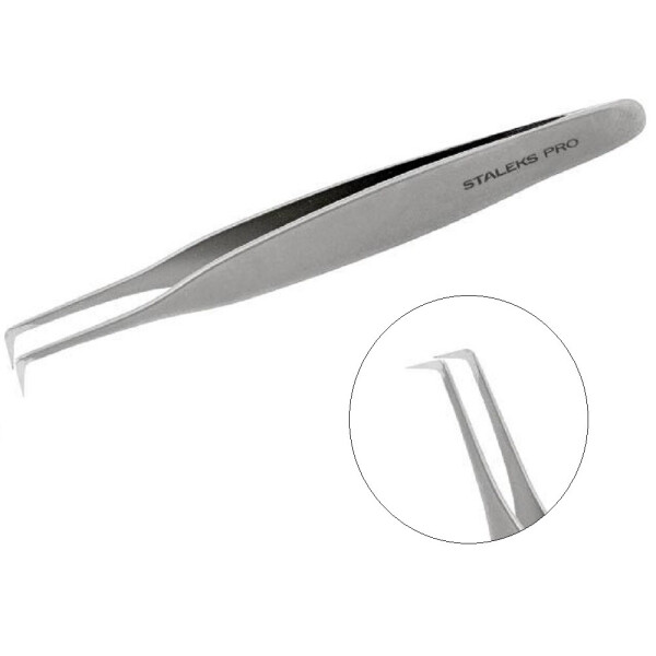 

Пинцет профессиональный для ресниц Staleks Pro Expert 40 Type 8 (L-образный, 85') (0081269)