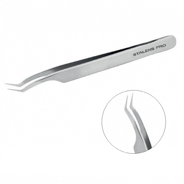 

Пинцет профессиональный для ресниц Staleks Pro Expert 41 Type 7 (изогнут под углом 30') (0081277)